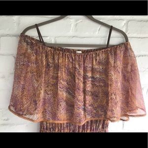 Ella Moss Off the Shoulder Silk Dress